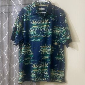 Tommy Bahama Cotton Silk tropical camp shirt size XL
